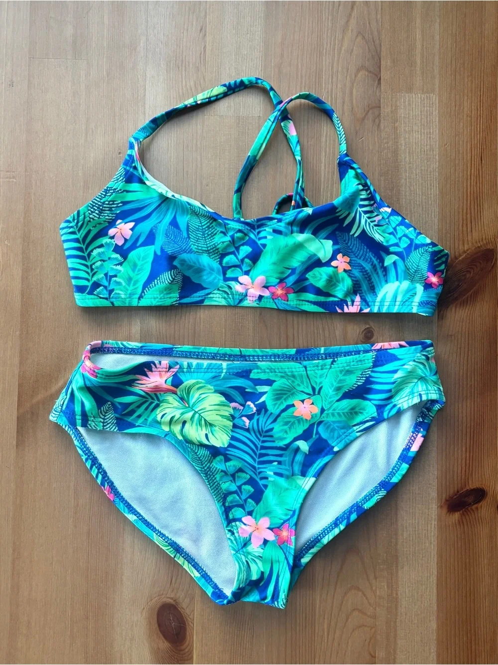 Girls art class Tropical Leaf Two-Piece Bikini - size M worn once